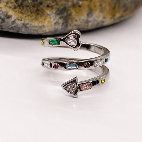 NEW Multi Gemstone Stack Ring - Picture 2 of 12